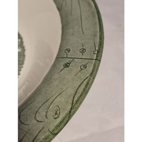 Colonial Homestead by Royal  10" Vegetable Serving Bowl 1950s Vintage Green - Picture 3 of 8